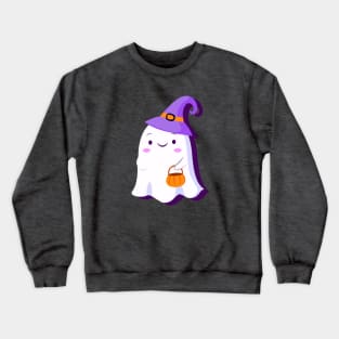 kawaii halloween ghost Crewneck Sweatshirt